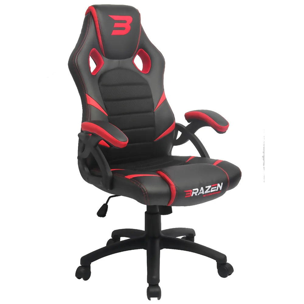 BraZen Puma PC Gaming Chair - Red Image 1
