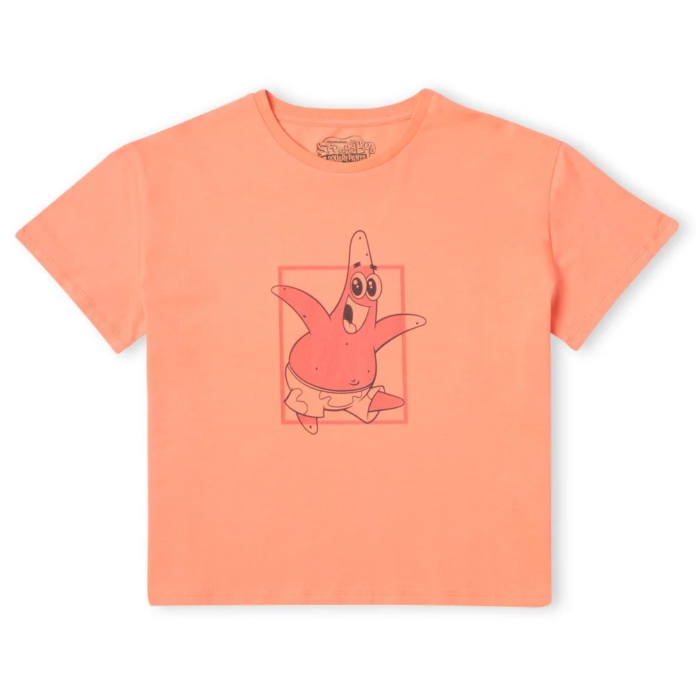 Spongebob Squarepants Boxy Patrick Women's Cropped T-Shirt - Coral - XS Image 1