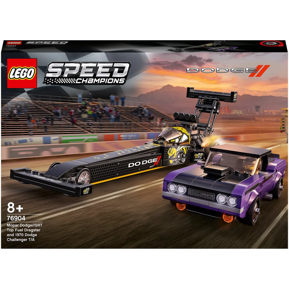 LEGO Speed Champions Dodge Challenger Mopar SRT Dragster Toy (76904) Image 1