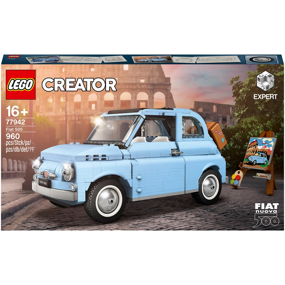 LEGO Creator Expert Fiat 500 Baby Blue Collectable Model (77942) Image 1