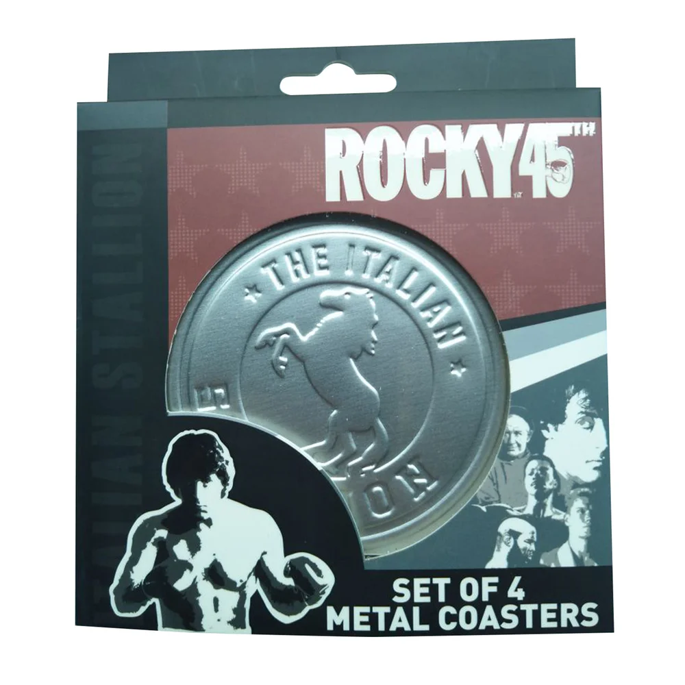 Rocky - Set Of Four Metal Embossed Drinks Coasters Image 1