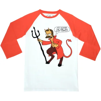 Cakeworthy x The Simpsons - Ned Flanders Devil Raglan T-Shirt