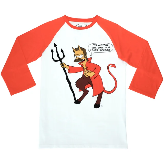 Cakeworthy x The Simpsons - Ned Flanders Devil Raglan T-Shirt