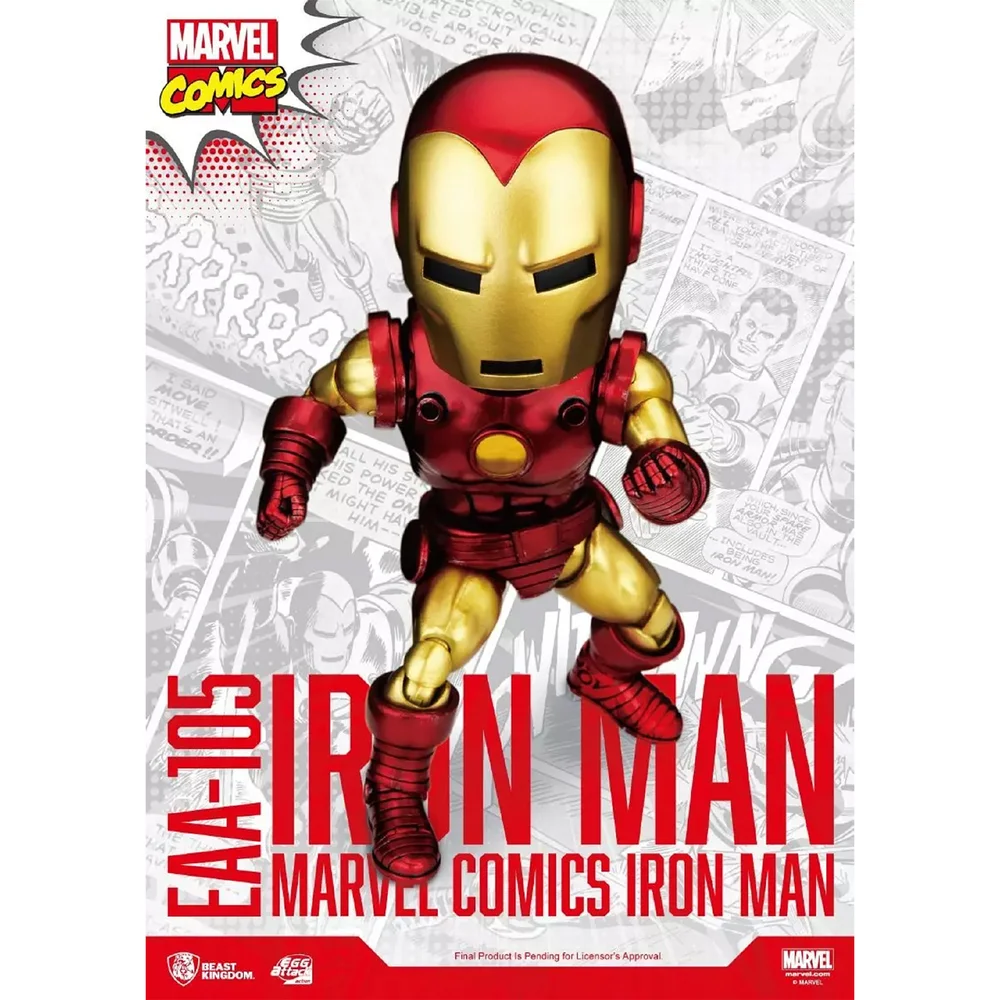 Beast Kingdom Marvel Comics Egg Attack Action Figure - Classic Iron Man Image 1