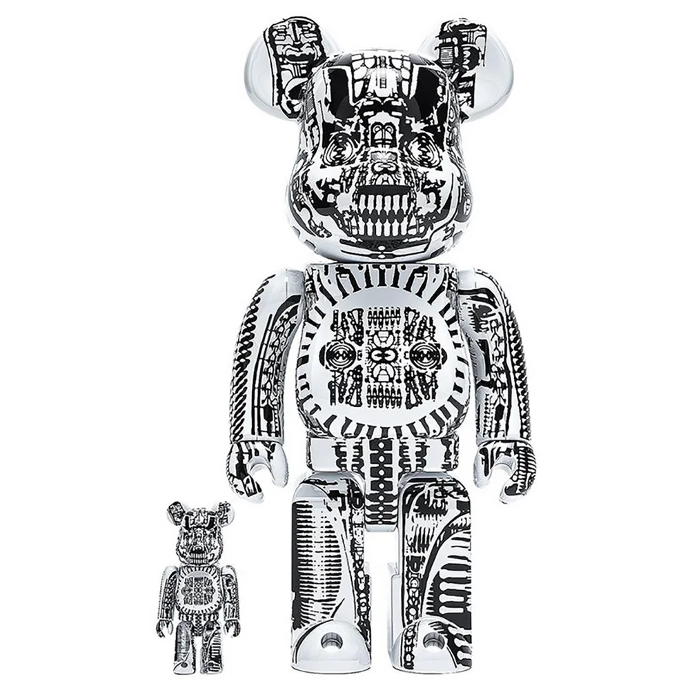 Medicom Bearbrick 400% H.R. Giger White Figure Image 1