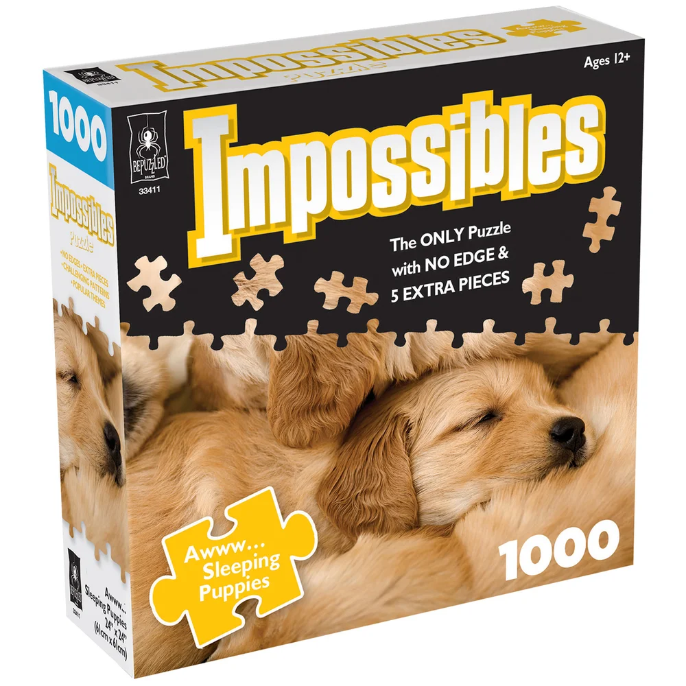 Impossible Puzzles - Sleeping Puppies Jigsaw Puzzle Image 1