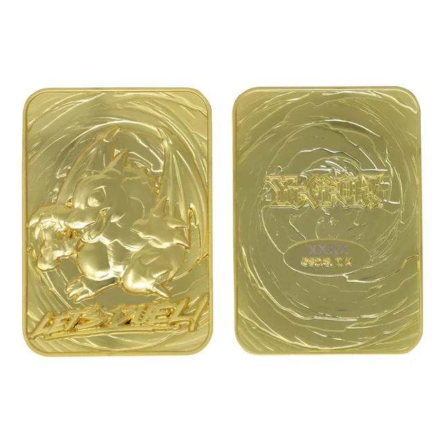 Fanattik Yu-Gi-Oh! Baby Dragon 24K Gold Plated Limited Edition Collectible Metal Card