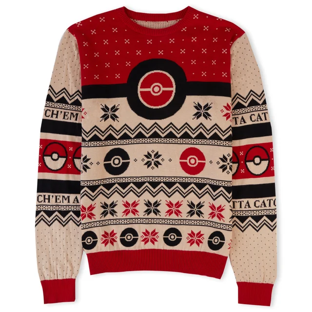 Pokémon Gotta Catch ’Em All Knitted Christmas Jumper