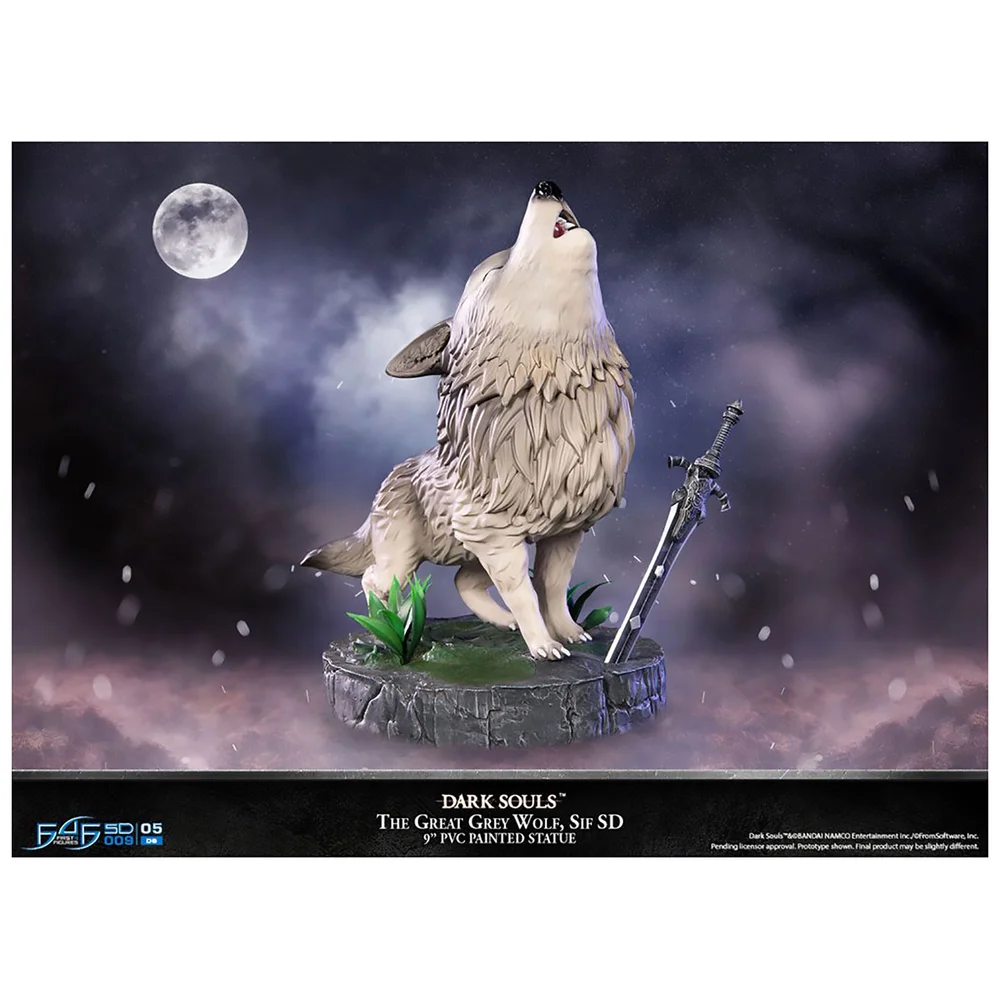 First 4 Figures Dark Souls The Great Grey Wolf Sif 9 Inch PVC Statue Image 1