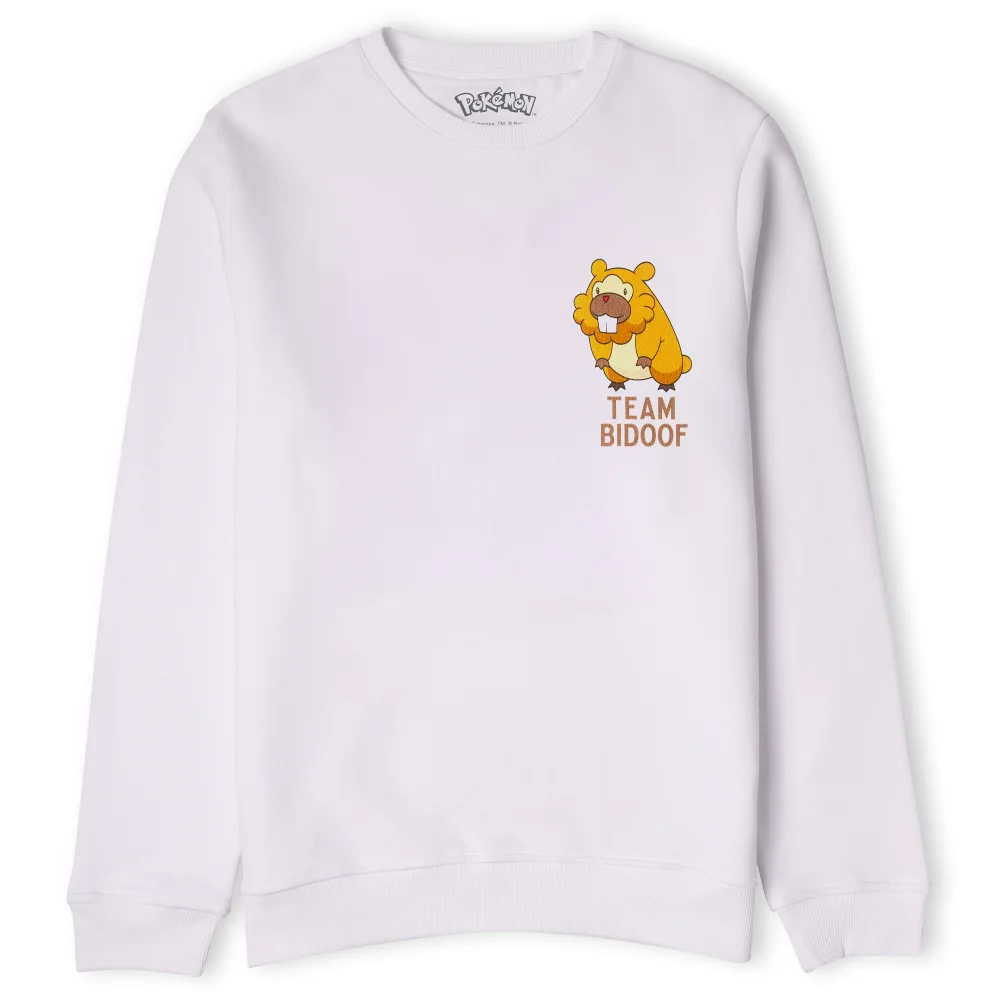 Pokémon Team Bidoof Unisex Sweatshirt - White - S Image 1