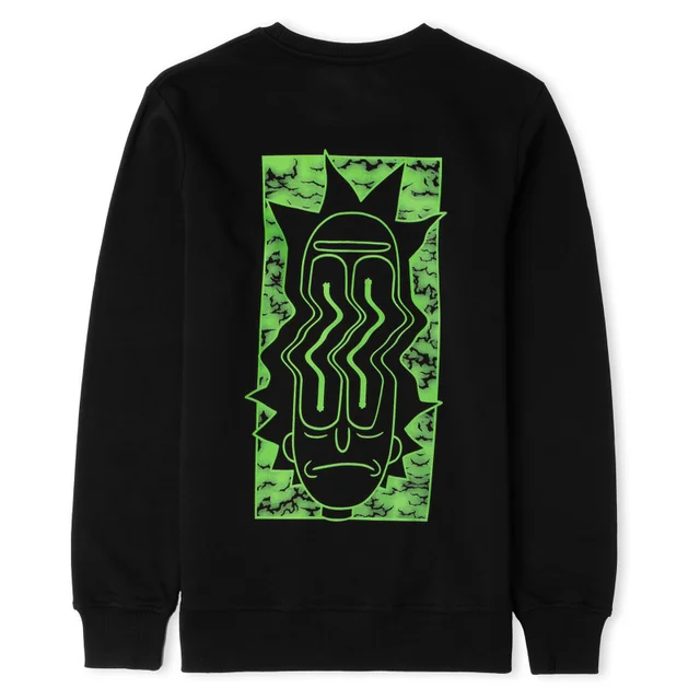 Rick and Morty Warped Head Unisex Sweatshirt - Black