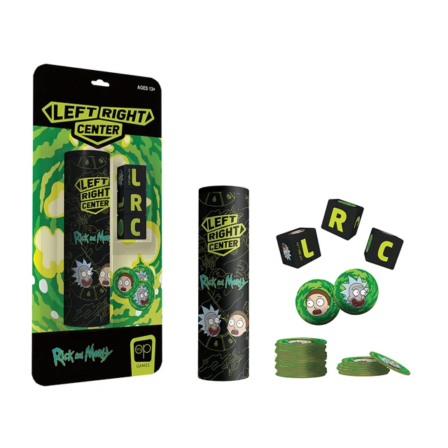 LEFT RIGHT CENTER: Rick and Morty Dice Game