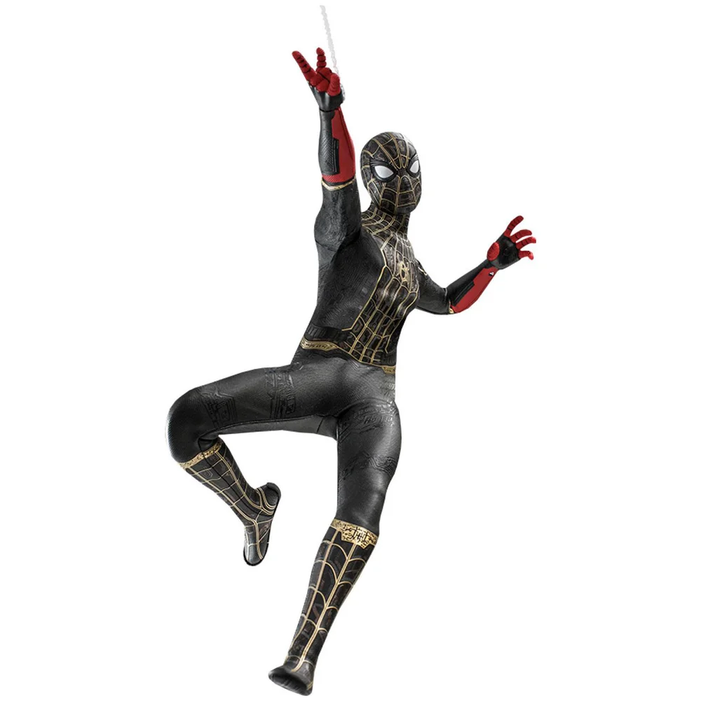 Hot Toys Spider-Man: No Way Home Movie Masterpiece Action Figure 1/6 Spider-Man (Black & Gold Suit) 30 cm Image 1