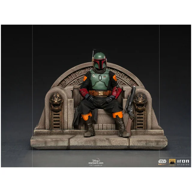Iron Studios Star Wars The Mandalorian Deluxe Art Scale Statue 1/10 Boba Fett on Throne 18 cm