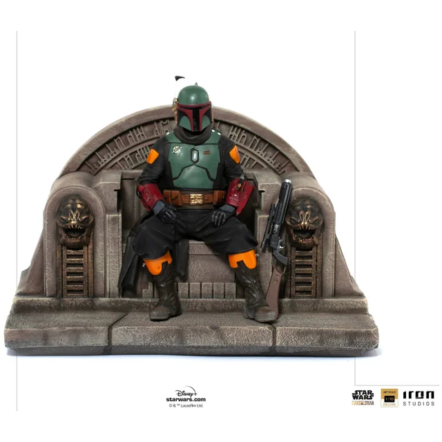 Iron Studios Star Wars The Mandalorian Deluxe Art Scale Statue 1/10 Boba Fett on Throne 18 cm