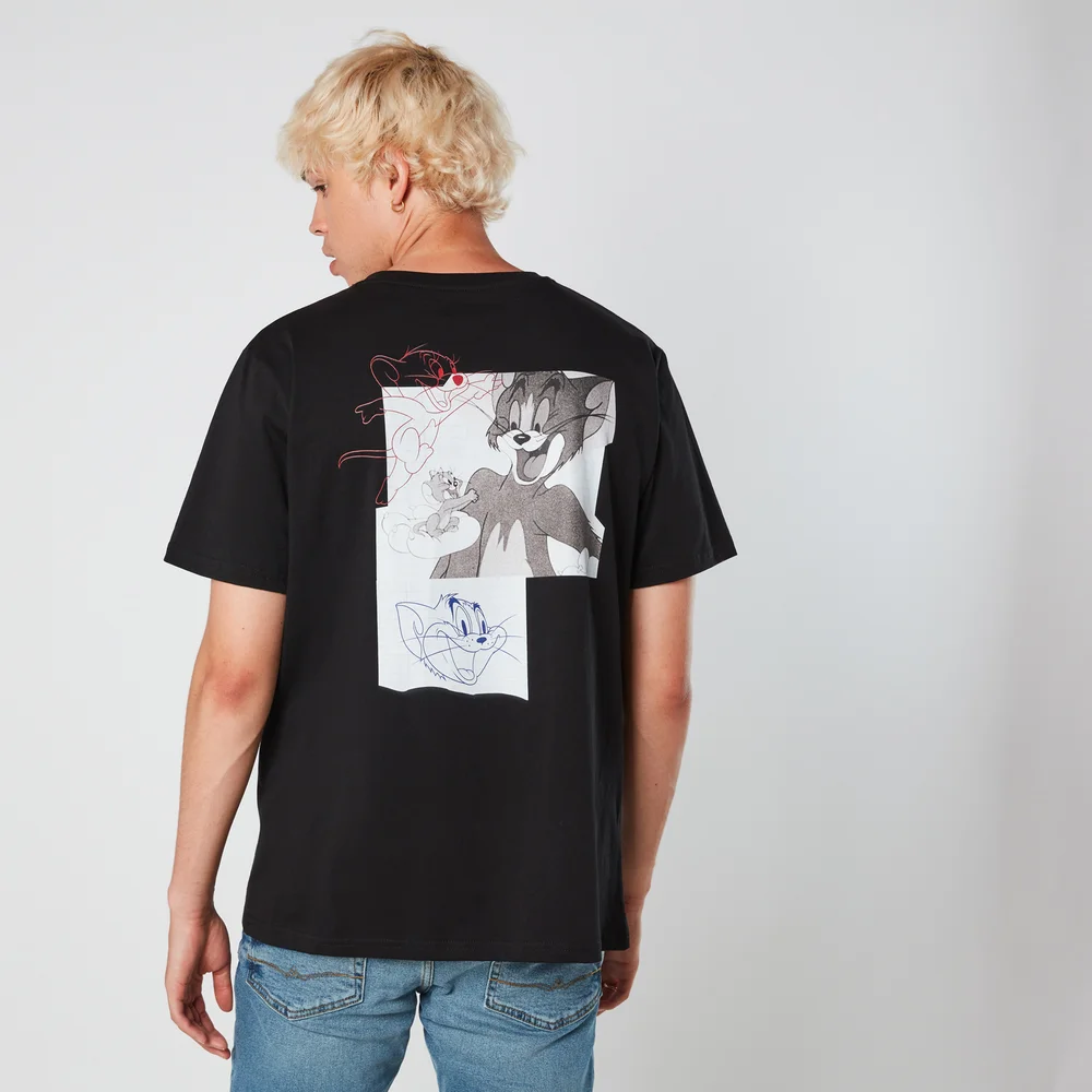 Tom & Jerry Collage Men's T-Shirt - Black - S - Black Image 1