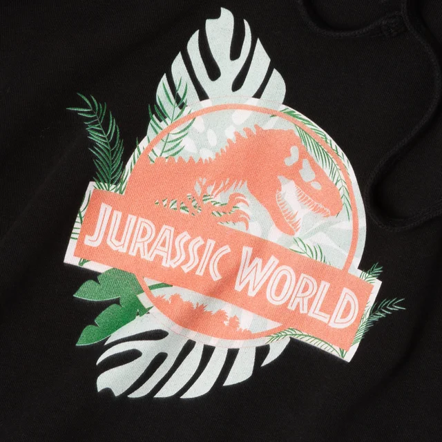 Jurassic World Large Logo Women's Cropped Hoodie - Black