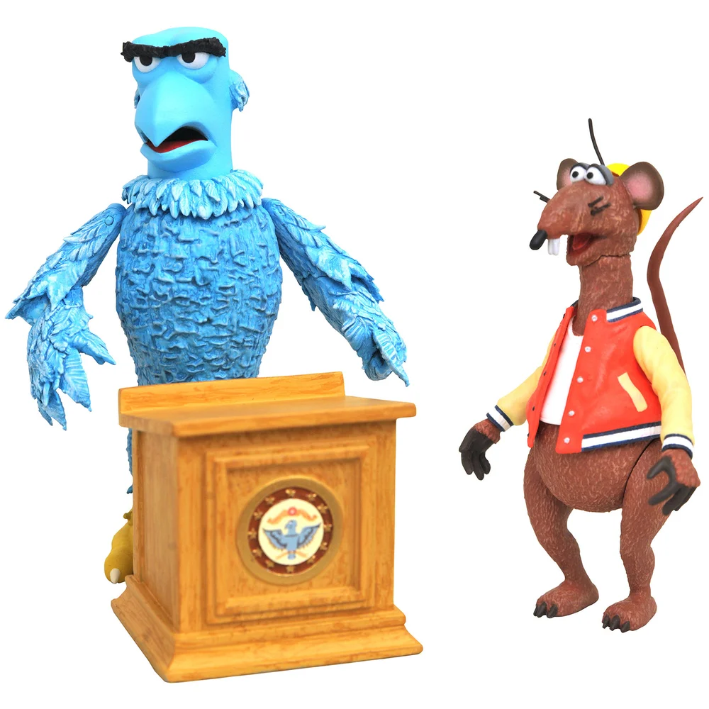 Diamond Select Muppets Deluxe Action Figure 2-Pack - Sam The Eagle & Rizzo The Rat Image 1