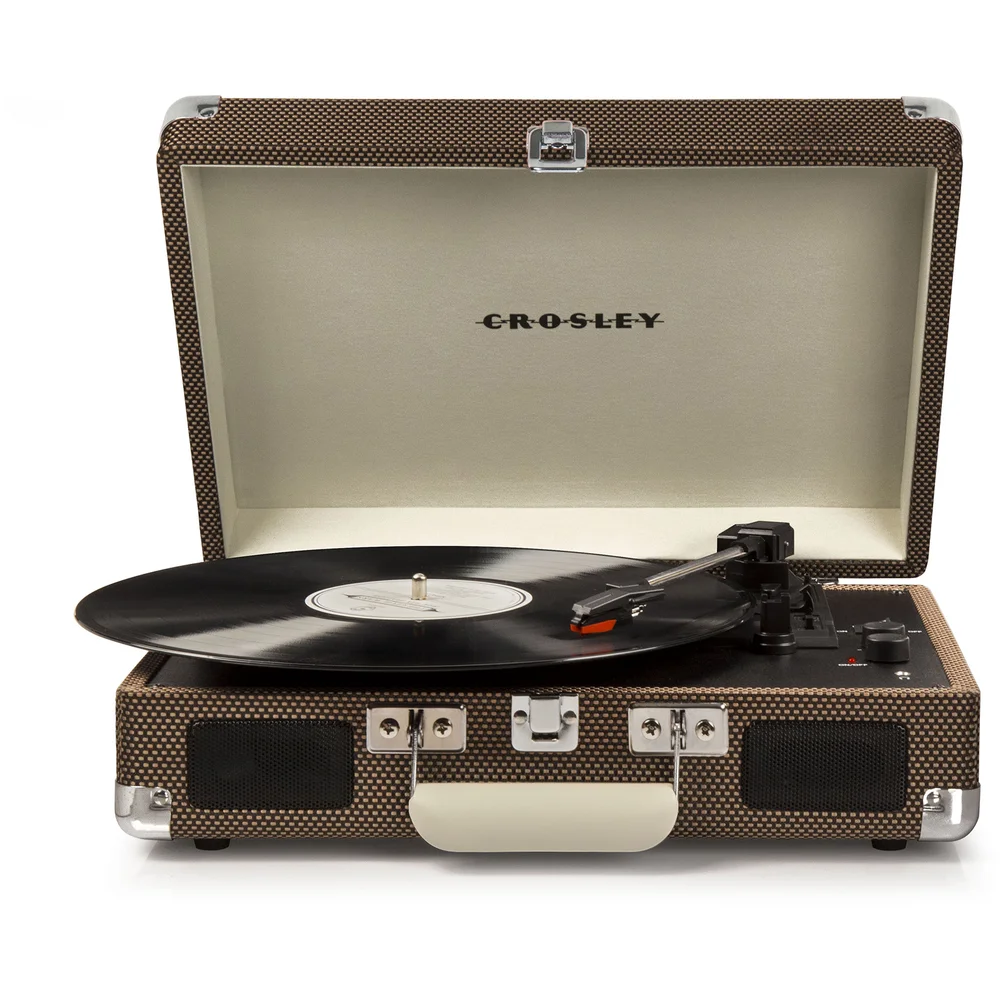Crosley Cruiser Deluxe Portable Turntable - Tweed Image 1