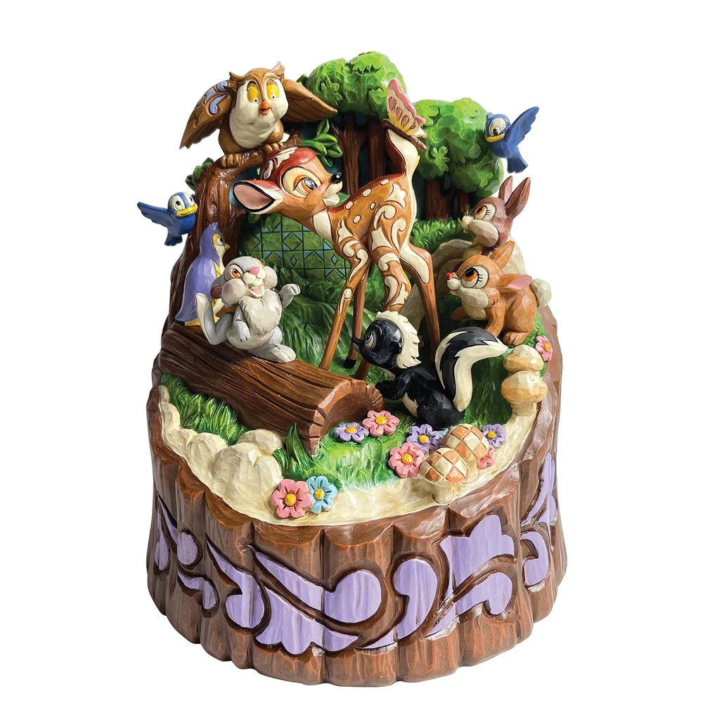 Disney Traditions Bambi Carved By Heart Figurine Image 1