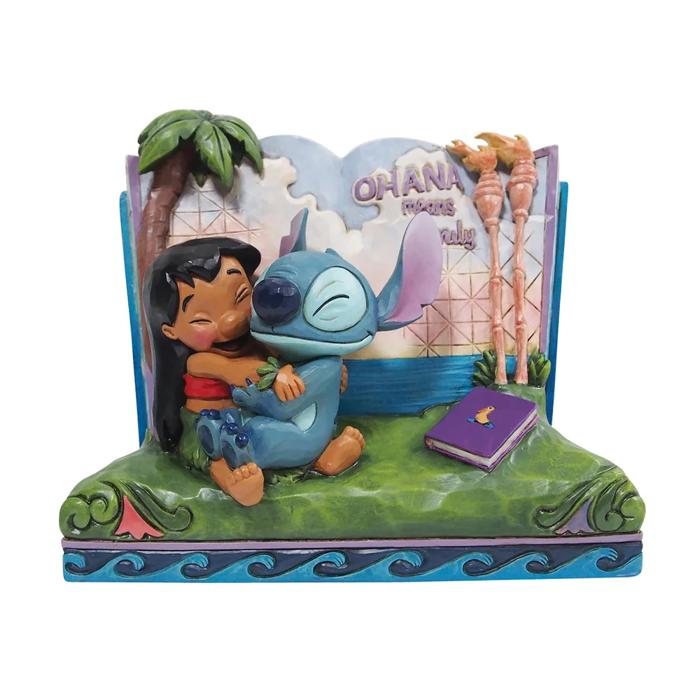 Disney Traditions Lilo & Stitch Story Book Figurine Image 1