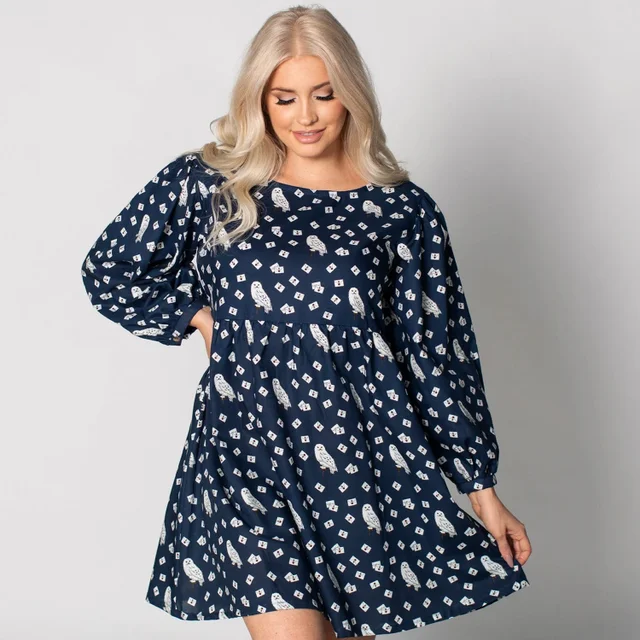 Cakeworthy Harry Potter Hedwig Puffy Long Sleeved Dress