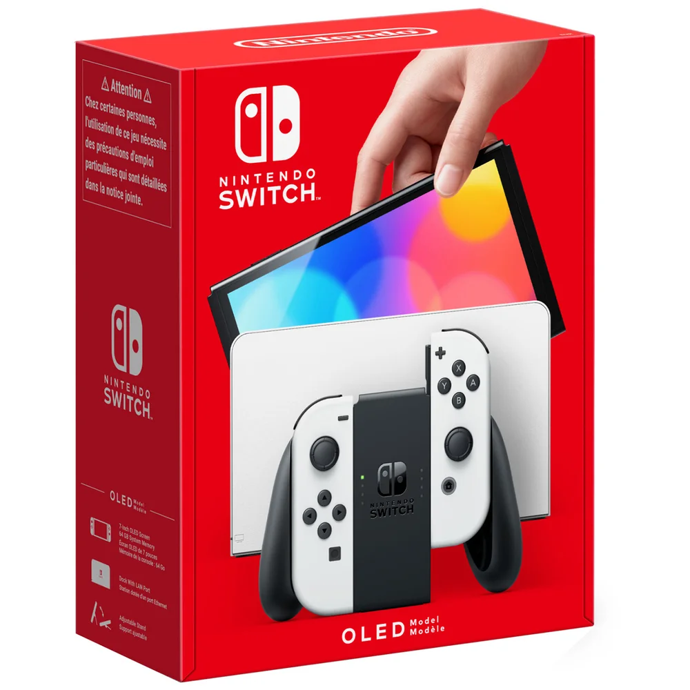 Nintendo Switch Console (OLED Model) White Image 1