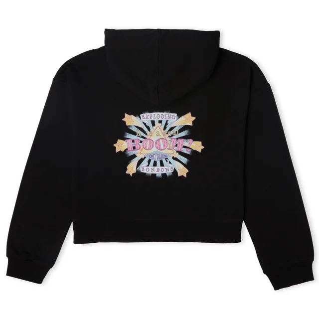 Harry Potter Exploding Bon Bons Women's Cropped Hoodie - Black