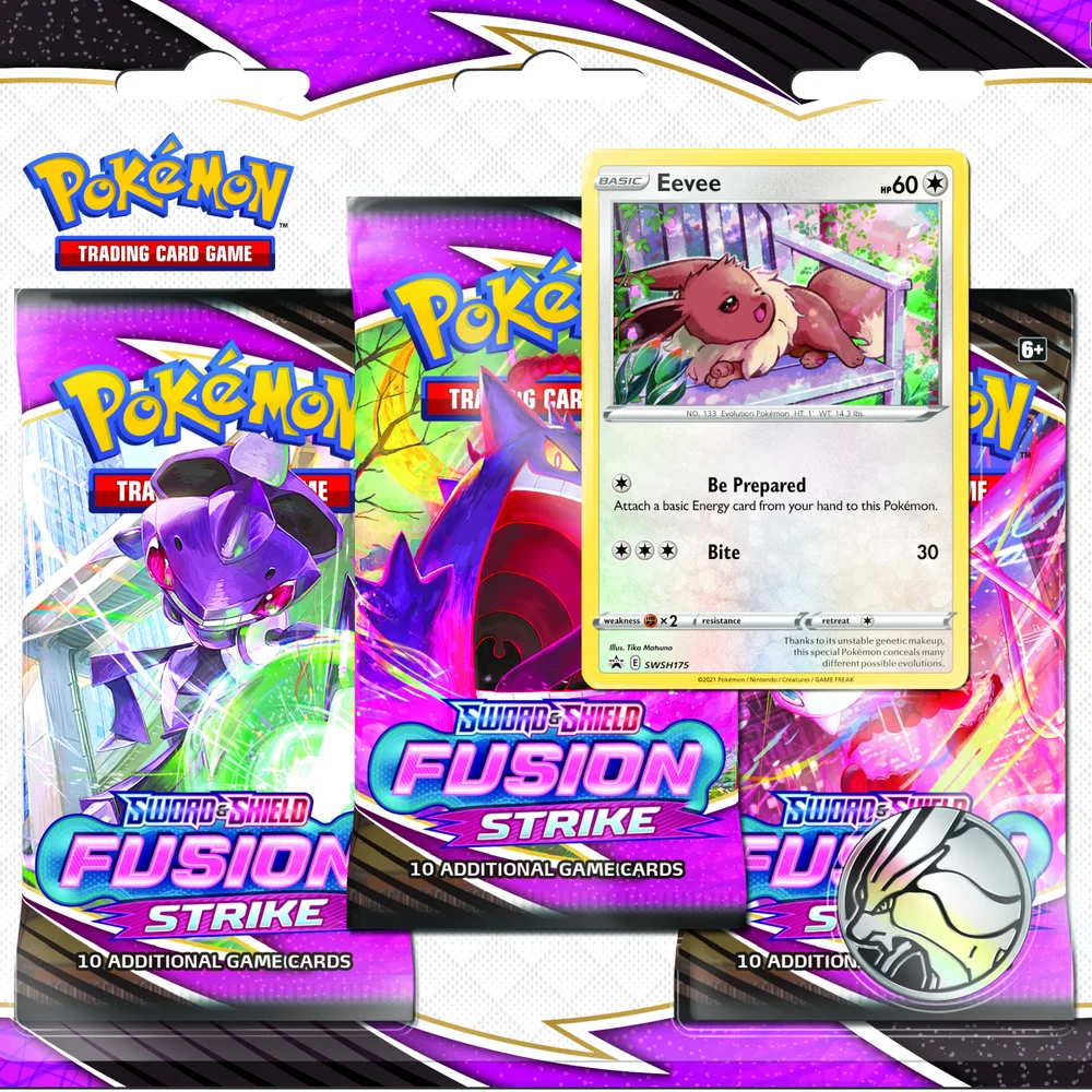 Pokémon TCG: Sword & Shield 8 Fusion Strike 3-Pack Boosters Image 1