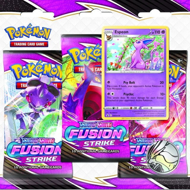 Pokémon TCG: Sword & Shield 8 Fusion Strike 3-Pack Boosters
