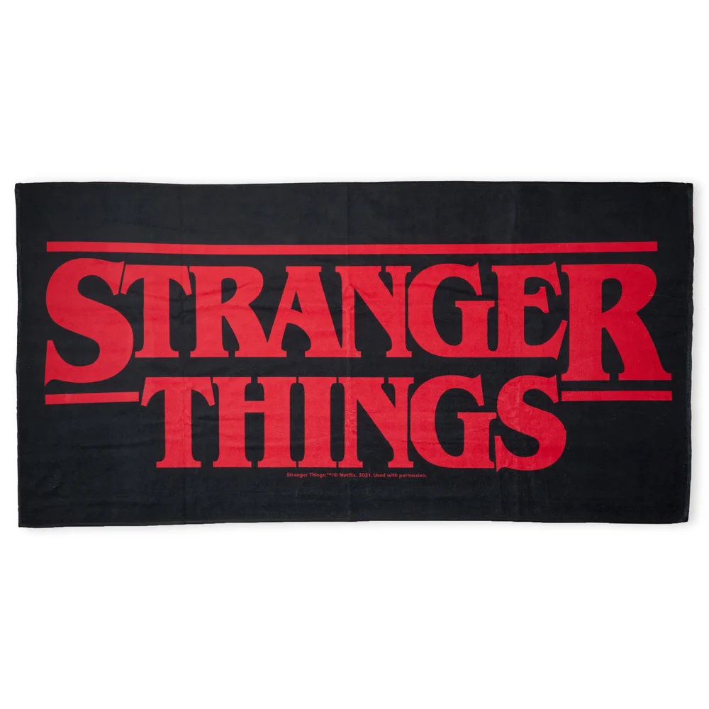Stranger Things Logo Beach Towel Image 1