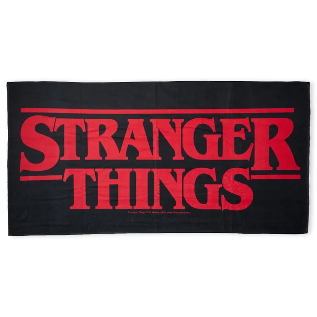 Stranger Things Logo Beach Towel
