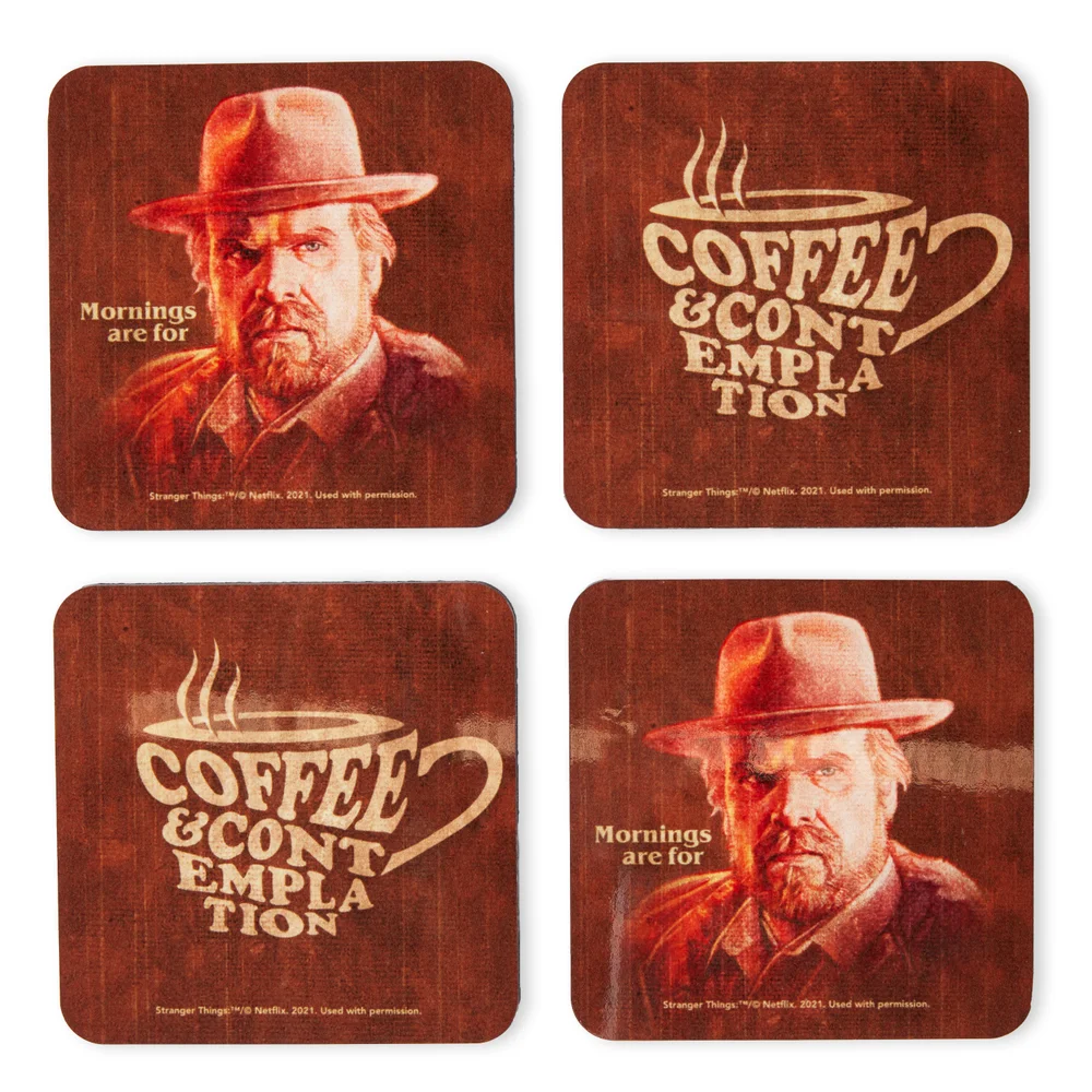 Stranger Things Coffee And Contemplation Coaster Set Image 1