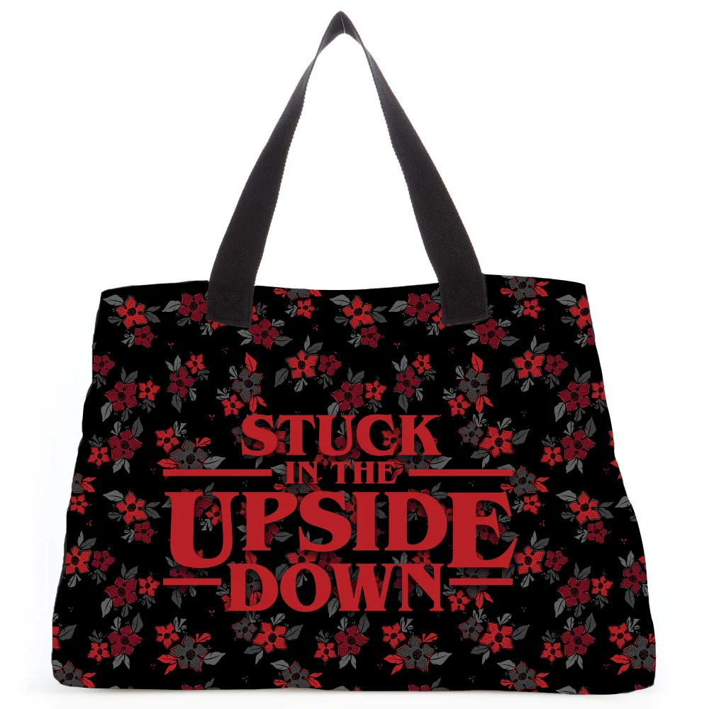 Stranger Things Stuck In The Upside Down Tote Bag Image 1