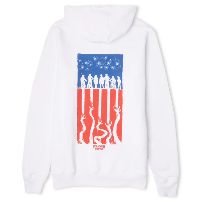Stranger Things Americana Unisex Hoodie - White