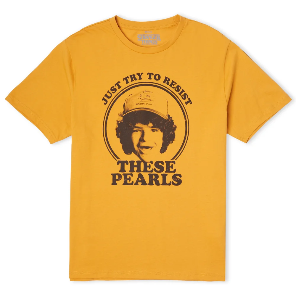 Stranger Things Dustin's Pearls Women's T-Shirt - Mustard - M Image 1