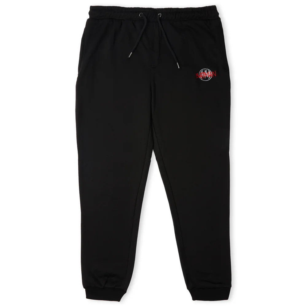 Batman Graffiti Embroidered Unisex Joggers - Black - S Image 1
