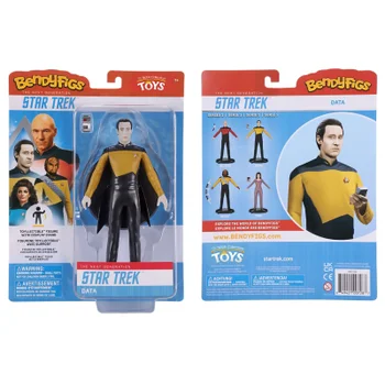 Noble Collection Star Trek Lieutenant Commander Data BendyFig 7.5 Inch Action Figure