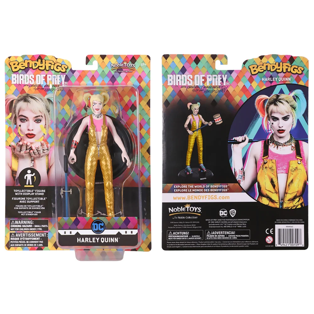 Noble Collection Birds of Prey Harley Quinn BendyFig 7.5 Inch Action Figure Image 1