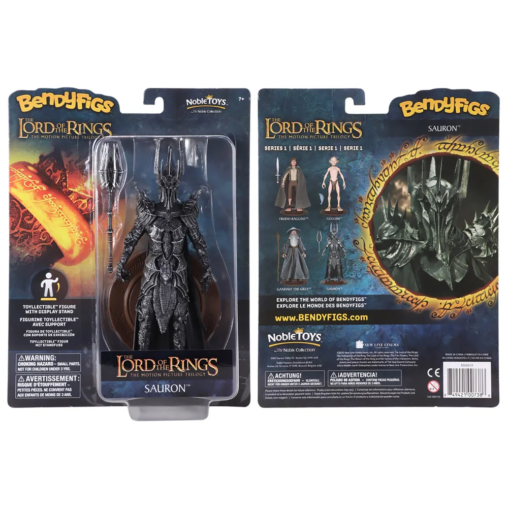 Noble Collection Lord of the Rings Sauron BendyFig 7.5 Inch Action Figure Image 1