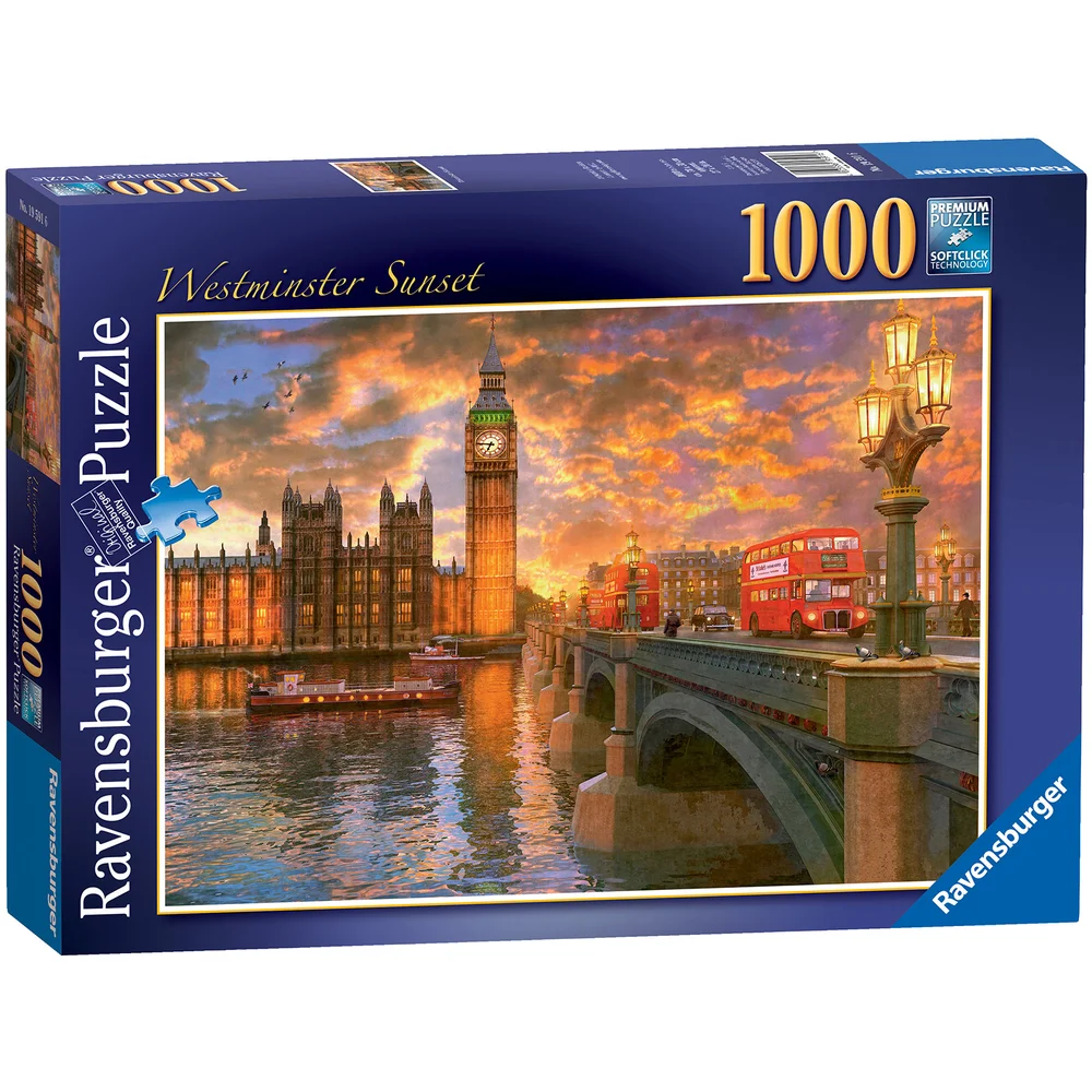Ravensburger London - Westminster Sunset, 1000 piece Jigsaw Puzzle Image 1