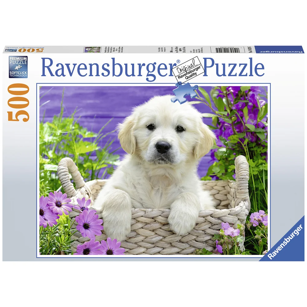 Ravensburger Sweet Golden Retriever 500 piece Jigsaw Puzzle Image 1