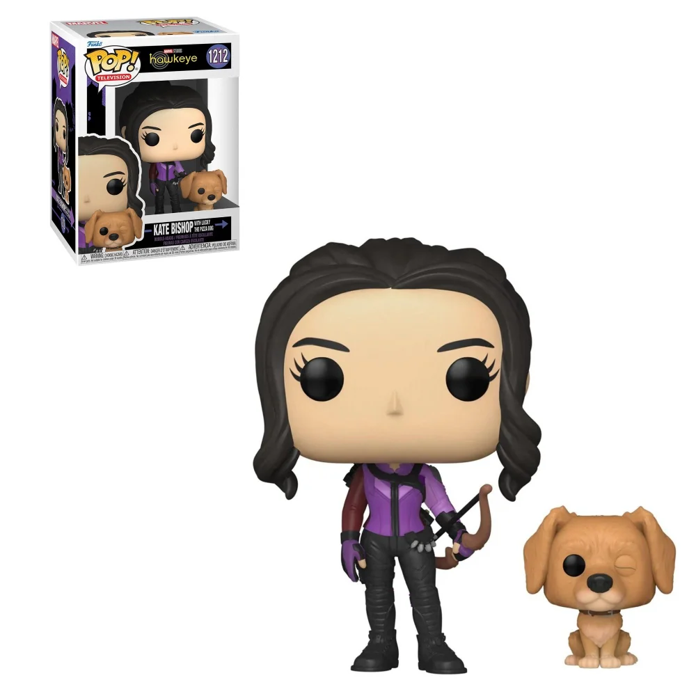 Marvel Hawkeye Kate Bishop with Lucky the Pizza Dog Funko Pop! Vinyl Image 1