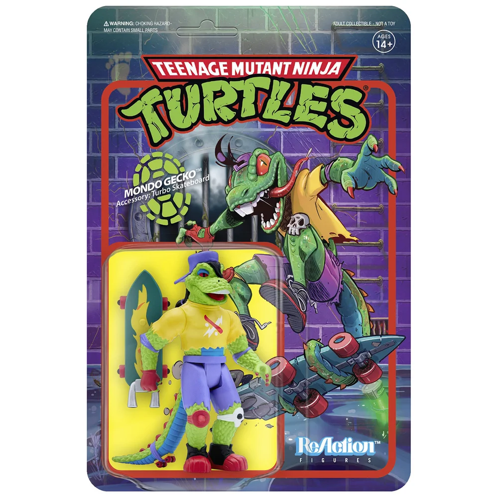 Super7 Teenage Mutant Ninja Turtles ReAction Figure - Mondo Gecko Image 1