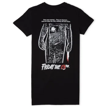 Friday the 13th Classic Monochrome Women's T-Shirt Dress - Black