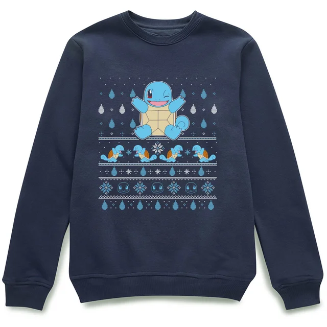 Pokémon Jingle Shells Unisex Christmas Jumper - Navy
