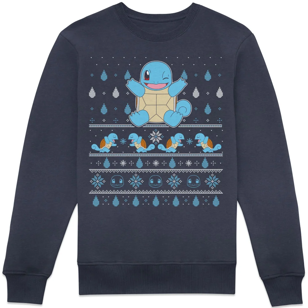 Pokémon Jingle Shells Unisex Christmas Jumper - Navy - S Image 1