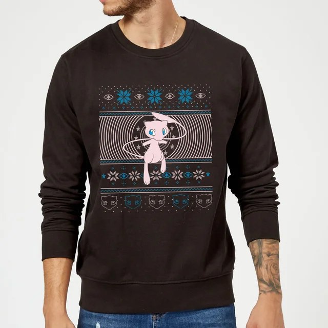 Pokémon All I Want For Christmas Is Mew Unisex Christmas Jumper - Black