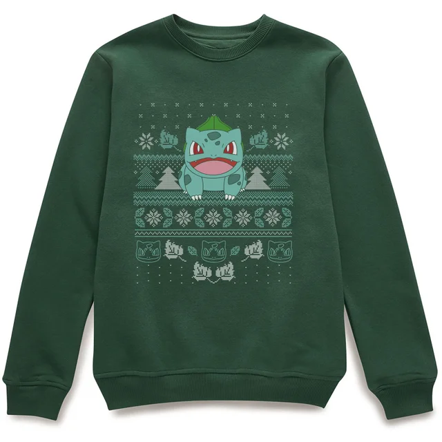 Pokémon Deck The Halls Unisex Christmas Jumper - Green