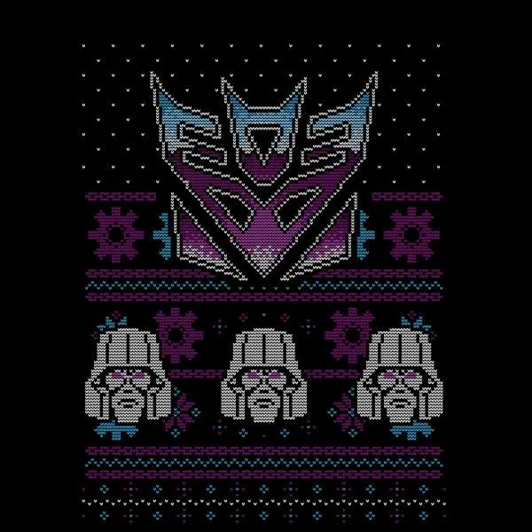 Transformers Christmas Decepticons Classic Ugly Knit Unisex Christmas Jumper - Black